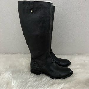 Steve Madden Arries Black Leather Riding Boots Size 9.5